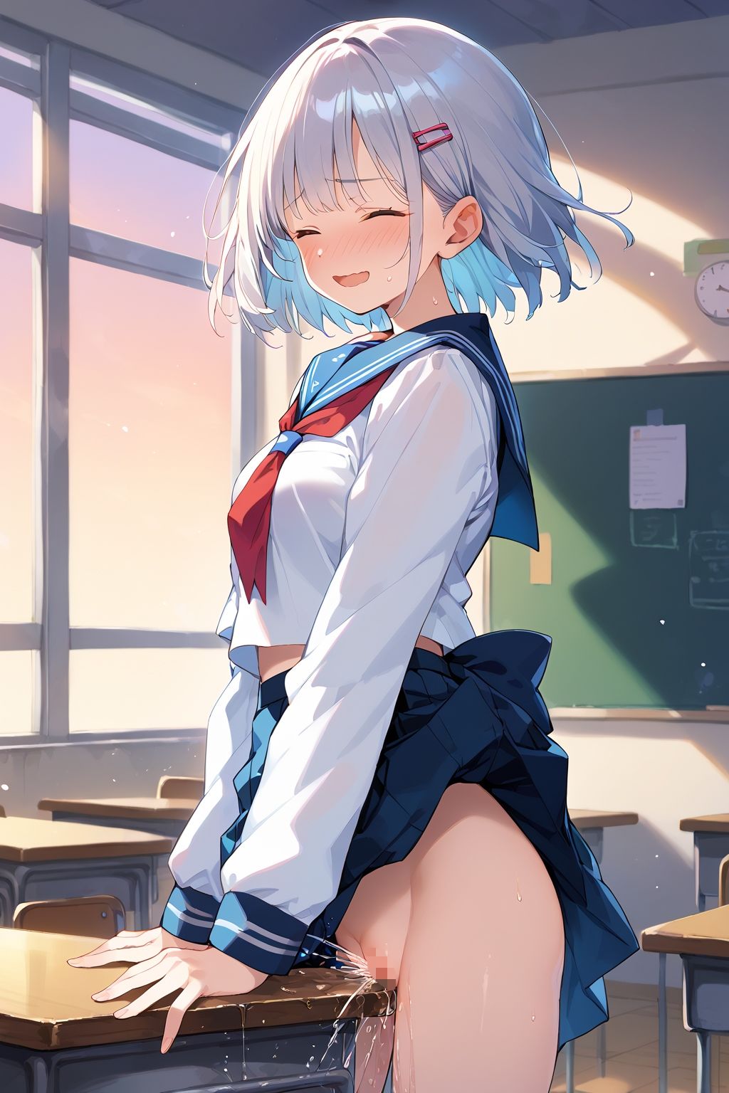 サンプル画像2:銀のCG集 放課後露出クラブ(ねこねこ55島) [d_497572]