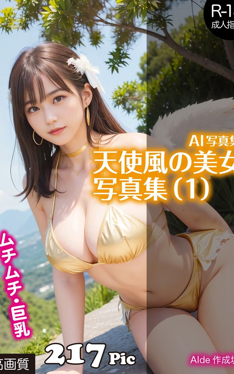 サンプル画像1:【AI写真集】天使風の美女写真集（1）(AIde作成坊) [d_497678]