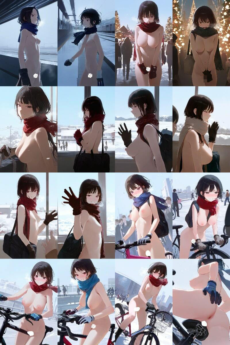 サンプル画像4:【500枚】全裸通学週間 低偏差値校の伝統行事！寒中全裸登校(アライアイ) [d_497898]