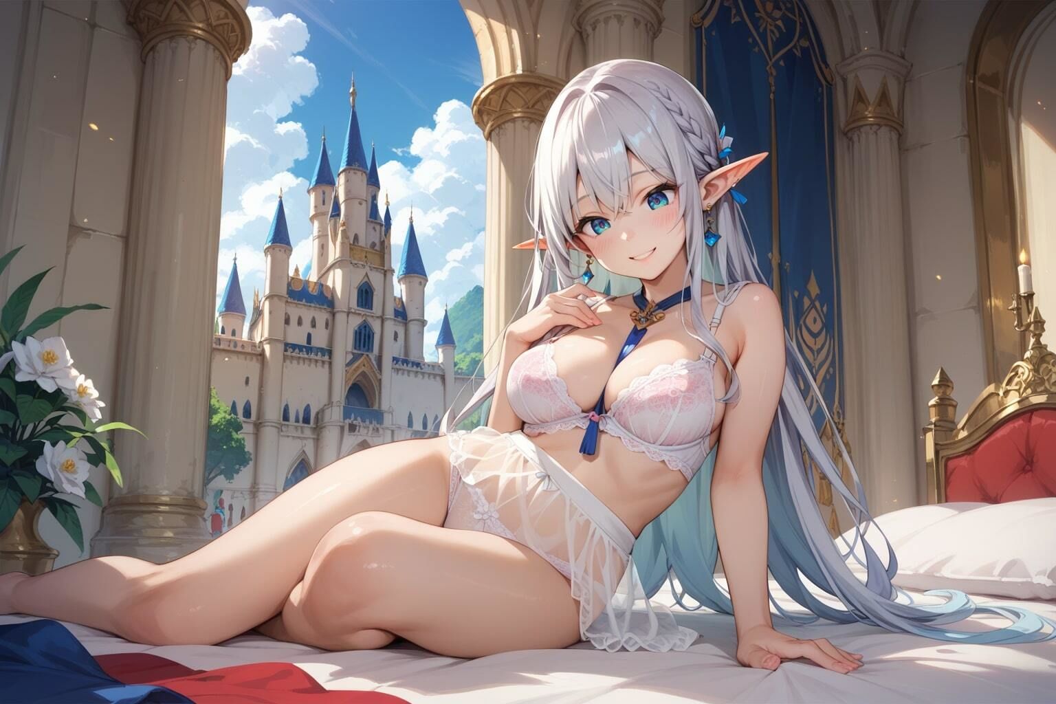 サンプル画像3:高貴なるエルフの悦び 〜純潔を捧げた秘夜〜(駆け抜けて性春) [d_497981]