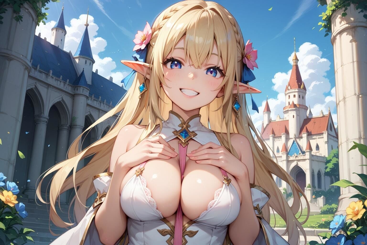 サンプル画像4:高貴なるエルフの悦び 〜欲望に染まる白肌の姫〜(駆け抜けて性春) [d_497998]