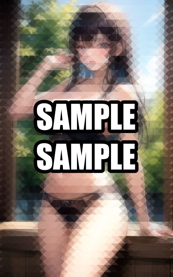 サンプル画像4:黒いランジェリー美女イラスト集(ぽんぽこ) [d_498370]