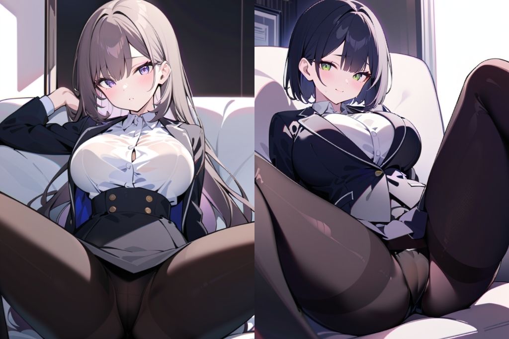 サンプル画像3:おしゃれなオフィスで働くOLのM字開脚(彩風  咲) [d_498418]