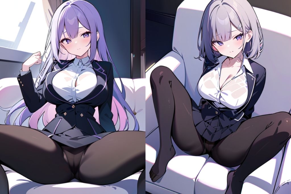 サンプル画像4:おしゃれなオフィスで働くOLのM字開脚(彩風  咲) [d_498418]