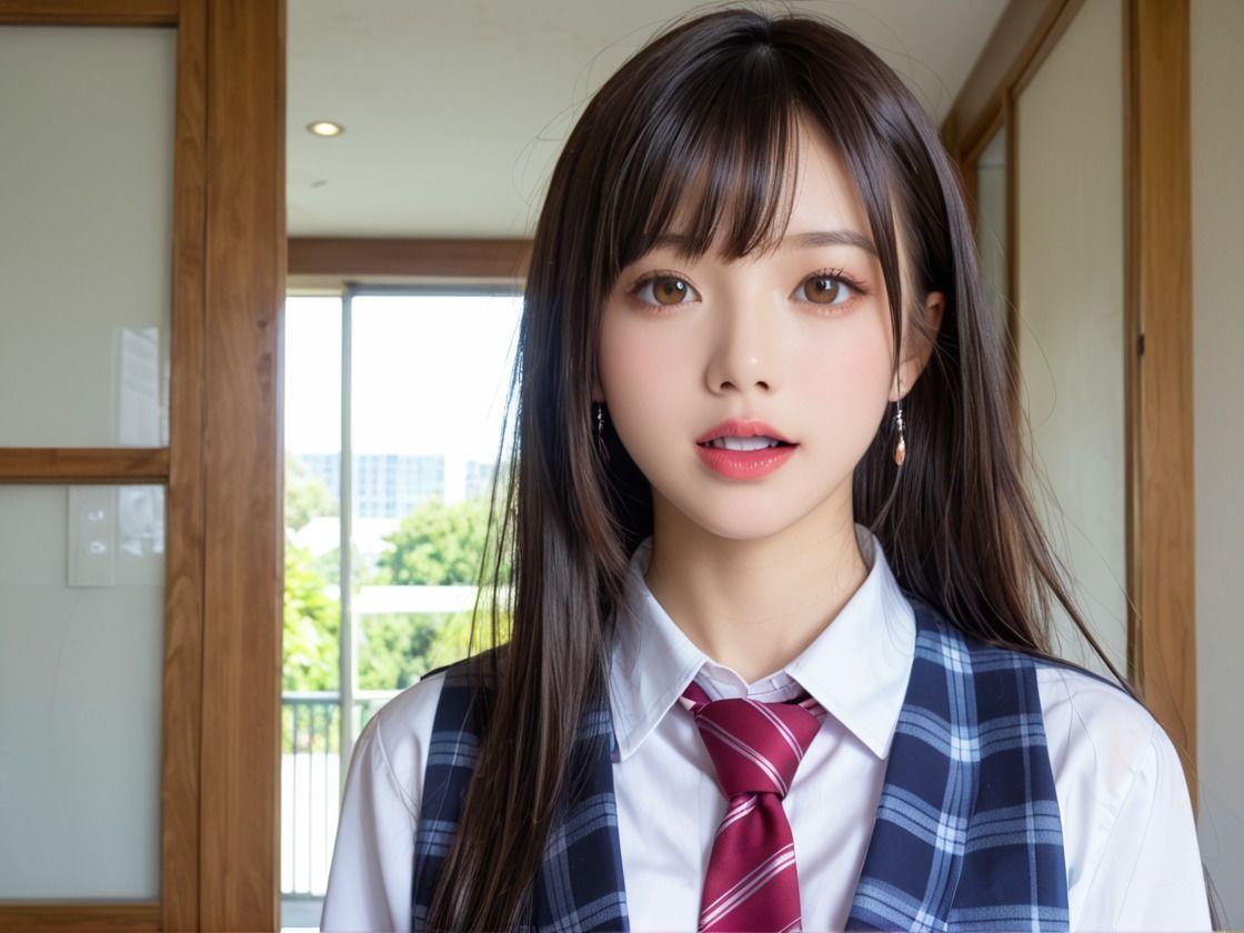 サンプル画像1:ミニスカ女子校生と種付けセックス(かれんのAI実写研究所) [d_498485]