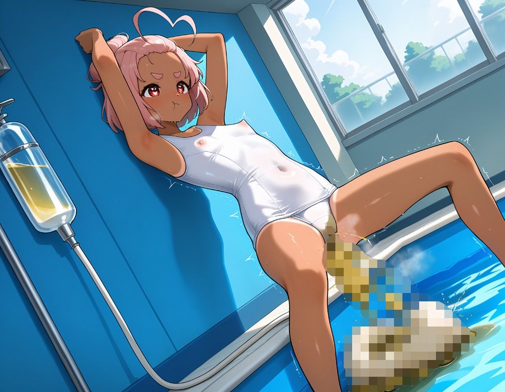 サンプル画像6:脱糞学園 水泳部 部活編(いか大王) [d_498527]