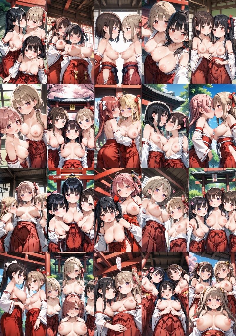 サンプル画像4:【流出】巫女さんがおっぱい丸出しにする秘密のお祭り(Fetish AI) [d_498714]