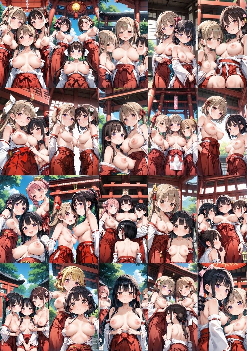 サンプル画像5:【流出】巫女さんがおっぱい丸出しにする秘密のお祭り(Fetish AI) [d_498714]