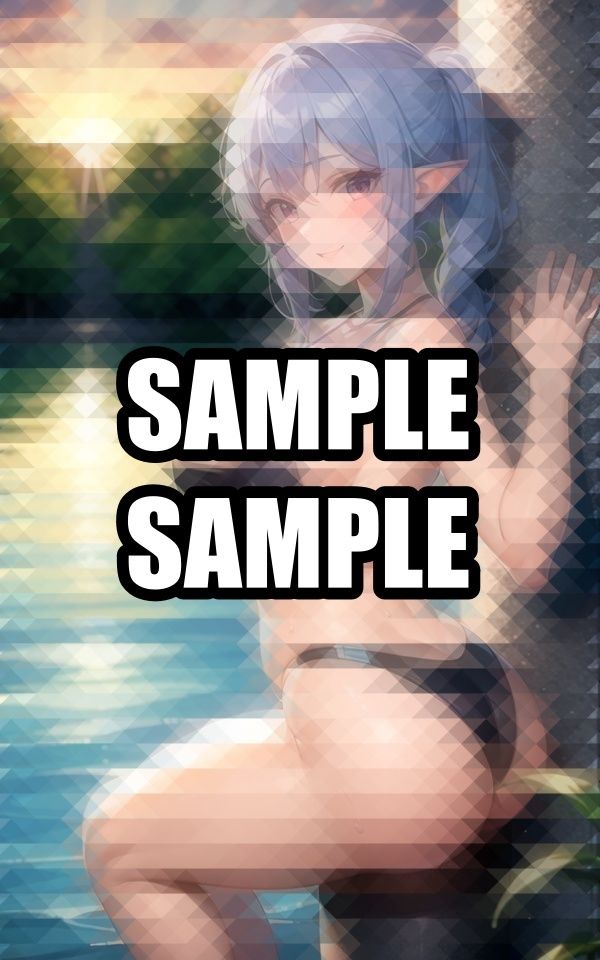 サンプル画像4:エルフさんと海にやってきた(のろのろ) [d_498827]