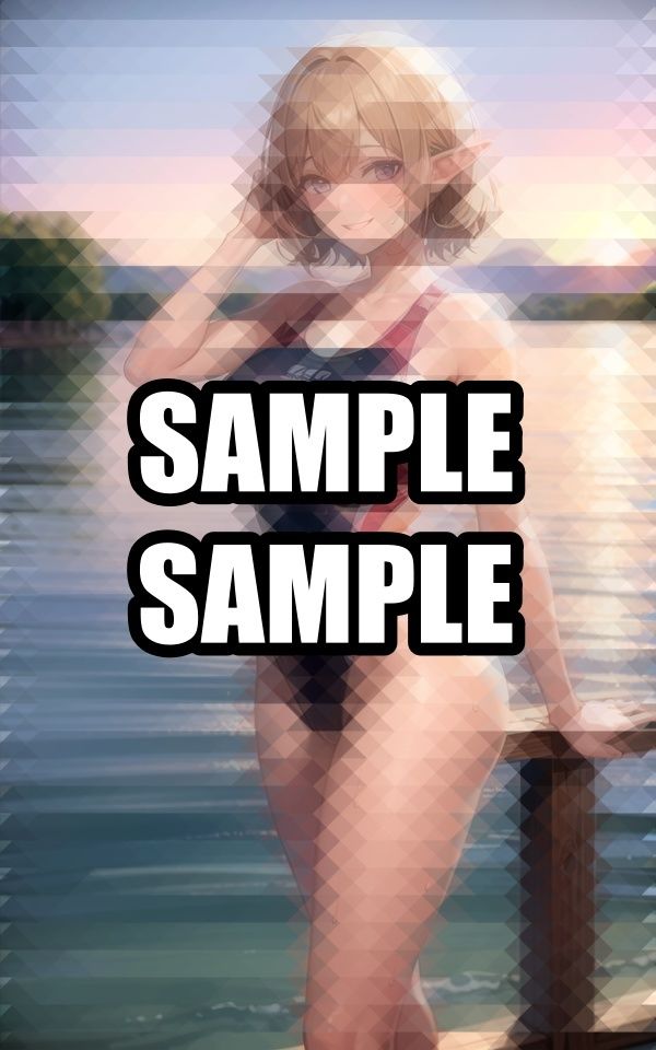 サンプル画像5:エルフさんと海にやってきた(のろのろ) [d_498827]