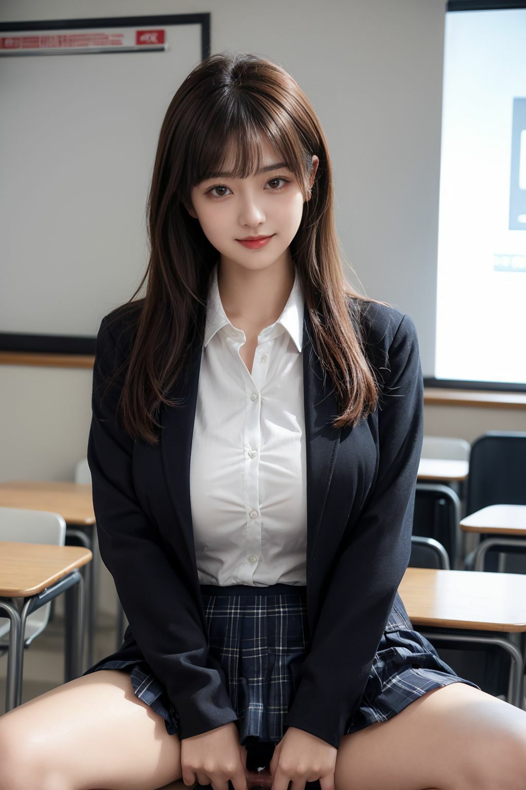 サンプル画像1:教室でオマンコをくぱぁしてくれるJK(しいたけ) [d_498906]