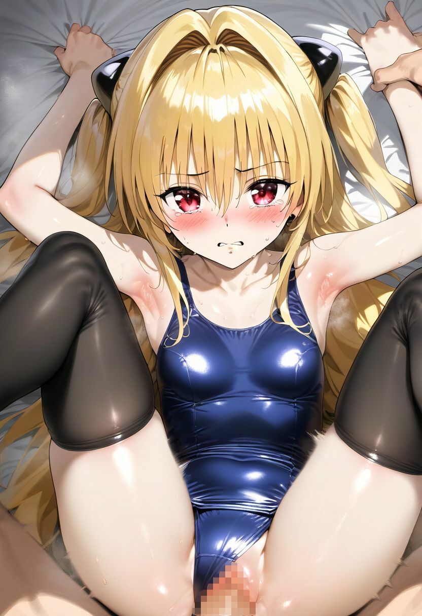 サンプル画像5:【200枚】ヤ●ちゃんとイチャラブえっちイラスト集【スク水】(sharu2525) [d_498935]