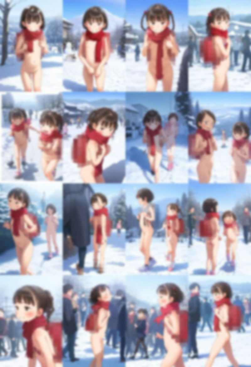 サンプル画像1:【500枚】裸ラ〇ドセル通学週間 冬学期でも全裸登校(アライアイ) [d_498954]