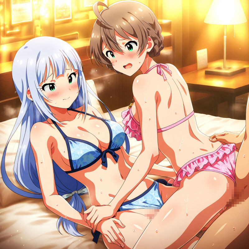 サンプル画像2:二人のアイドルが恥辱のサービスをしてくれるCG集(AI研究豚) [d_499011]