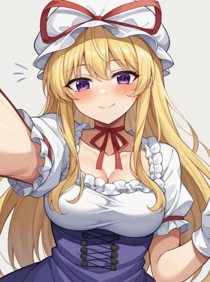 サンプル画像1:東方Projectの八雲紫から送られてきた自撮り写真(自撮りサークル  イカスミ工房) [d_499017]