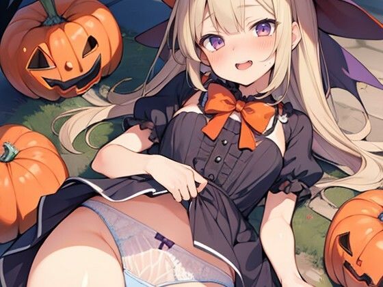 パン見せなハロウィン風美少女さん
