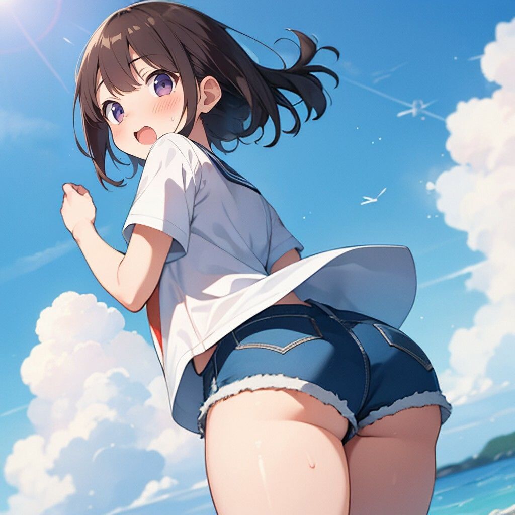 サンプル画像2:ホットパンツ風美少女さん(ほげふが) [d_499110]