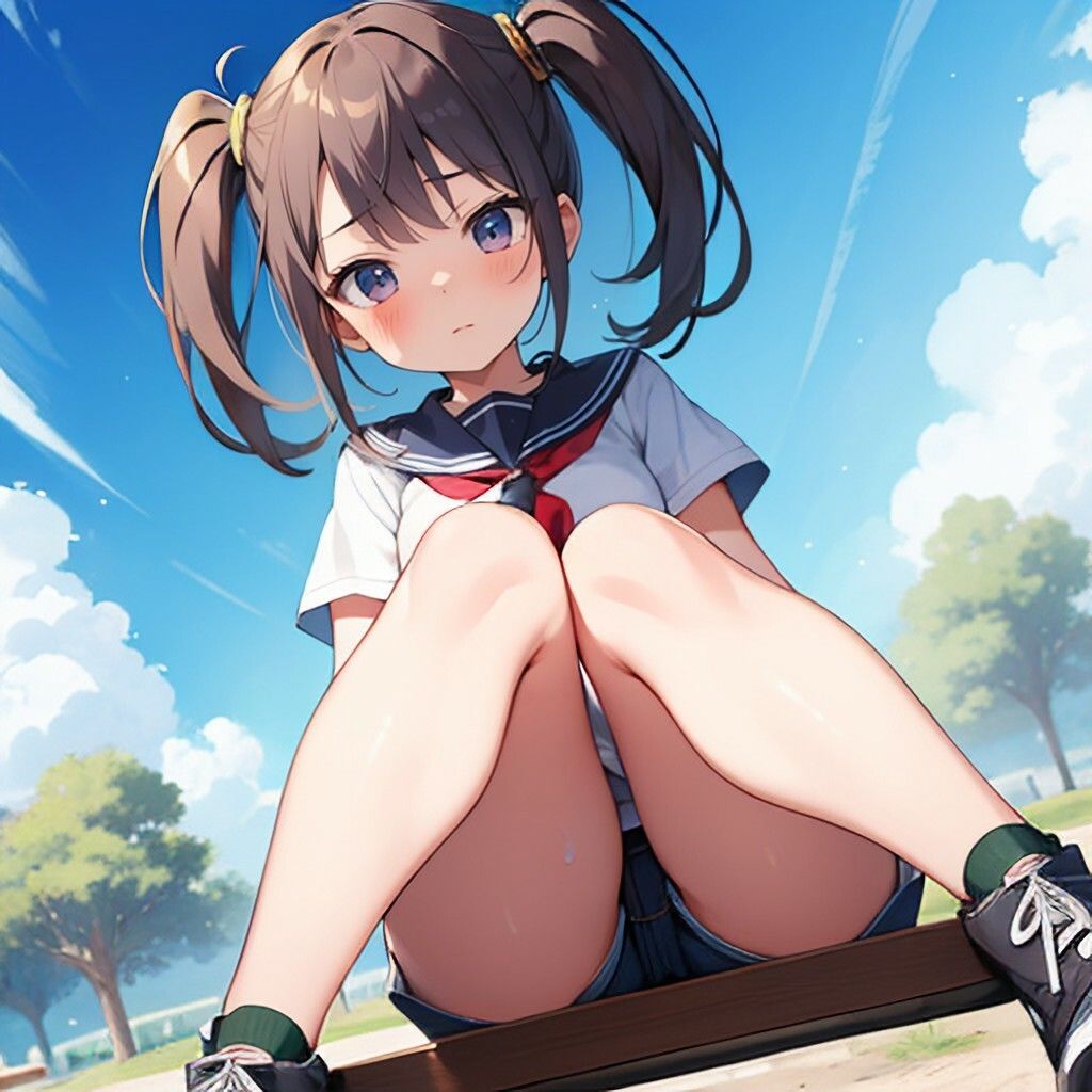 サンプル画像3:ホットパンツ風美少女さん(ほげふが) [d_499110]