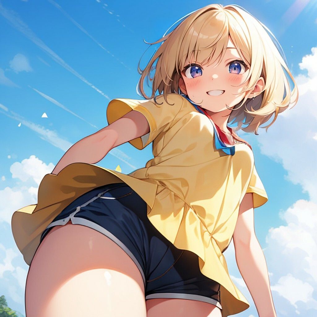 サンプル画像4:ホットパンツ風美少女さん(ほげふが) [d_499110]