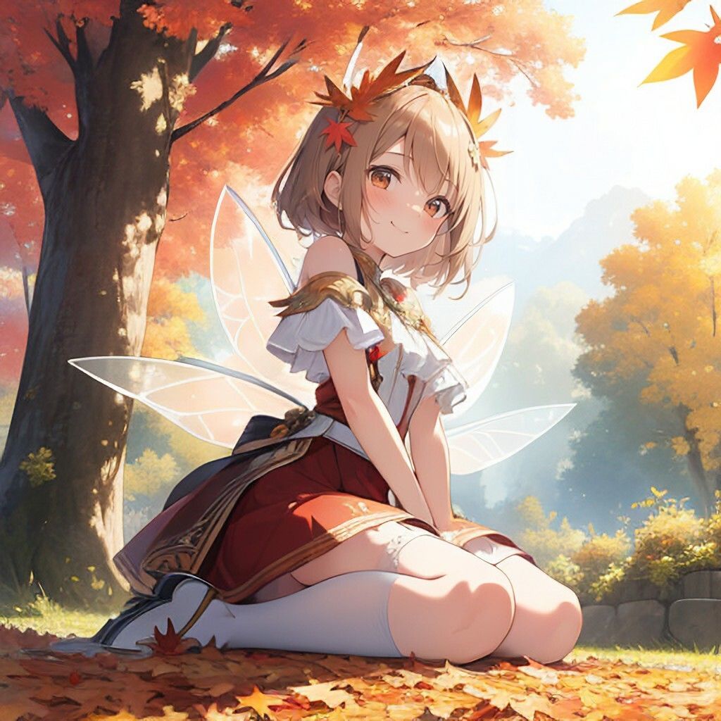 サンプル画像2:紅葉な妖精さん(ほげふが) [d_499119]