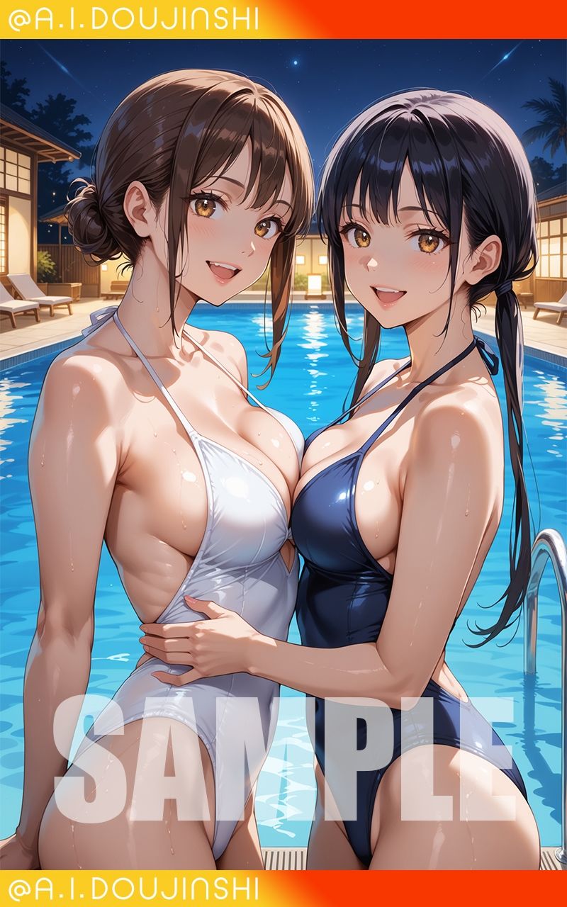サンプル画像1:SummerPool〜夏の思い出〜@AI同人誌vol.085(爆乳@エーアイ) [d_499127]