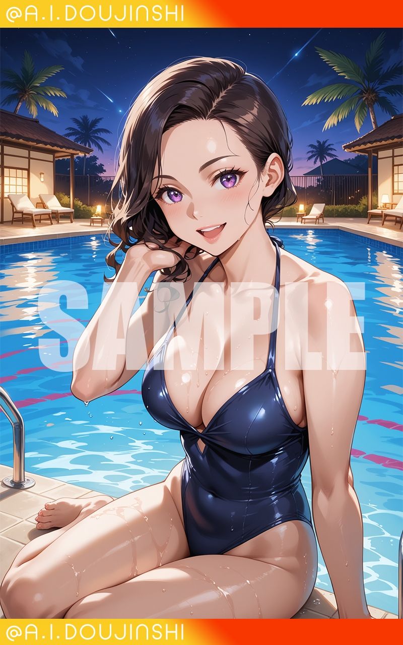 サンプル画像2:SummerPool〜夏の思い出〜@AI同人誌vol.085(爆乳@エーアイ) [d_499127]