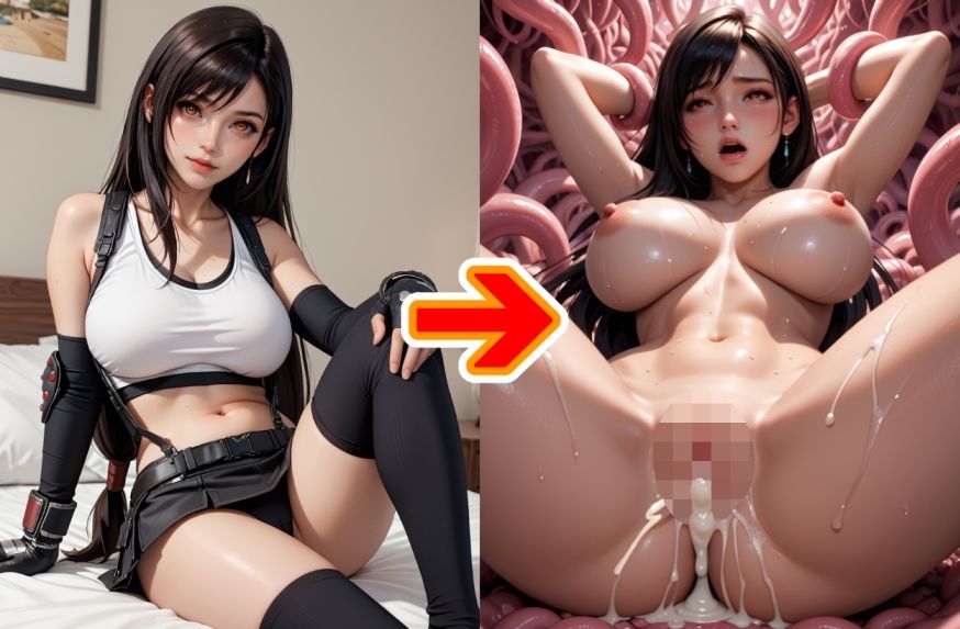 サンプル画像6:【アップデート版】エッチなファ●ナルファンタジー-触手編-(変態乾燥肌) [d_499370]