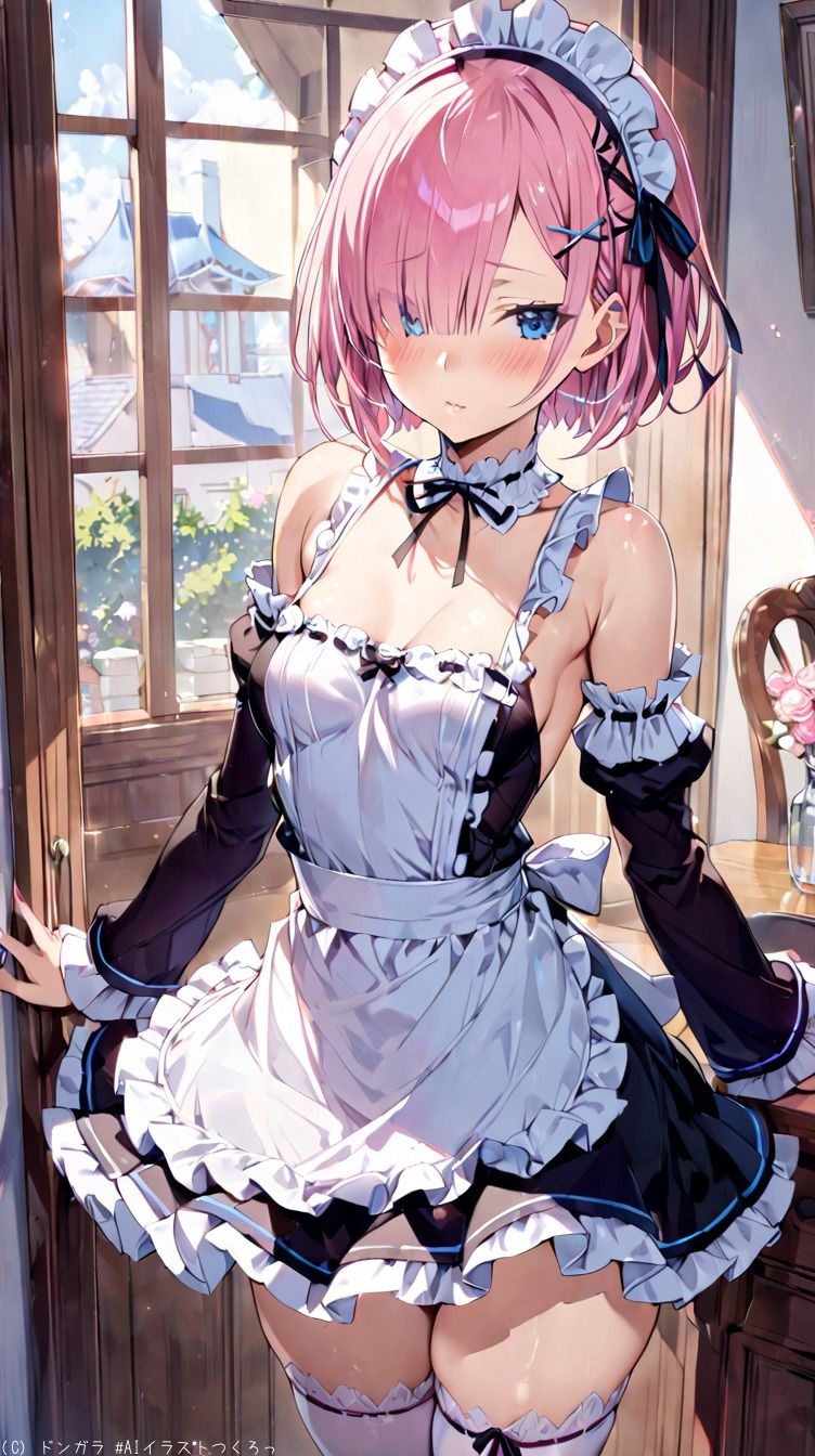 サンプル画像1:AIイラストCG集38  リゼロのラム(ドンガラAI美少女イラスト支部) [d_499389]