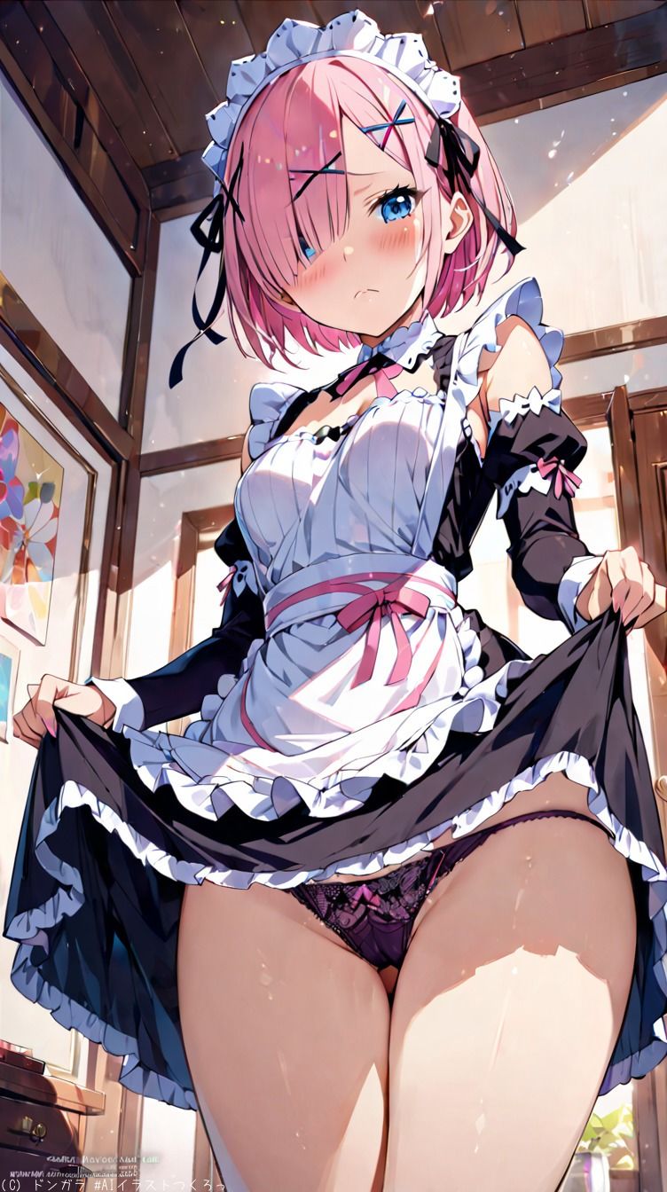 サンプル画像2:AIイラストCG集38  リゼロのラム(ドンガラAI美少女イラスト支部) [d_499389]