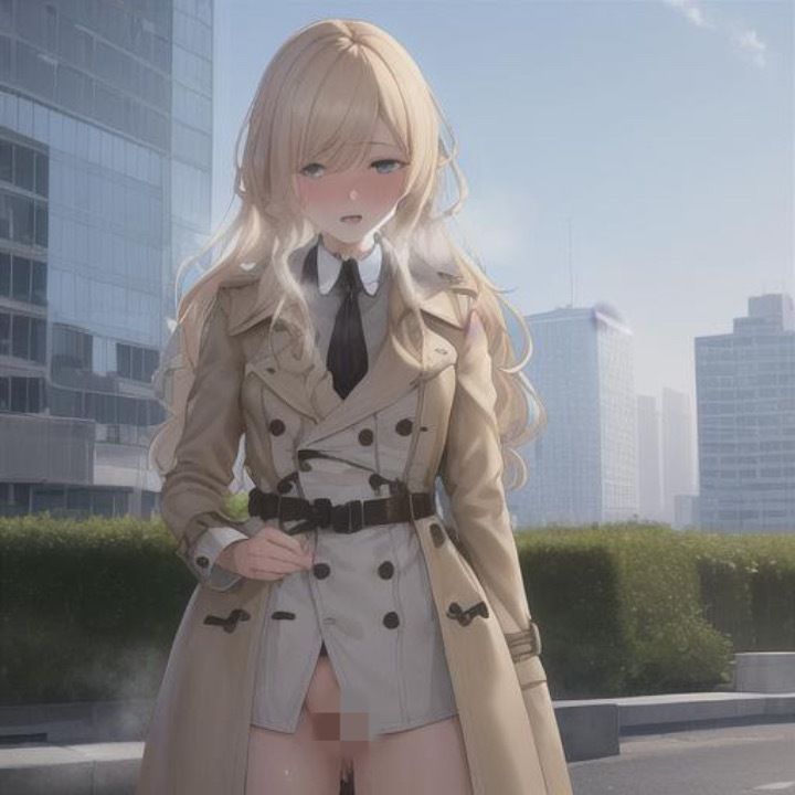 サンプル画像2:露出と言えばトレンチコート！！  金髪ちゃん編(まんまんちん) [d_499522]