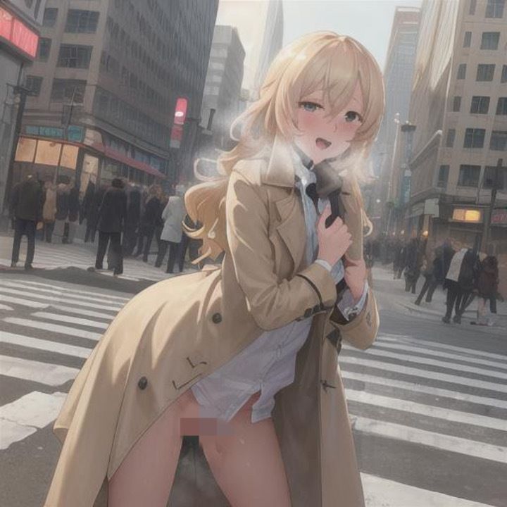 サンプル画像4:露出と言えばトレンチコート！！  金髪ちゃん編(まんまんちん) [d_499522]