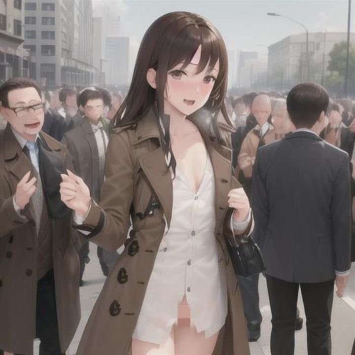 サンプル画像3:露出と言えばトレンチコート！！  茶髪ちゃん編(まんまんちん) [d_499539]