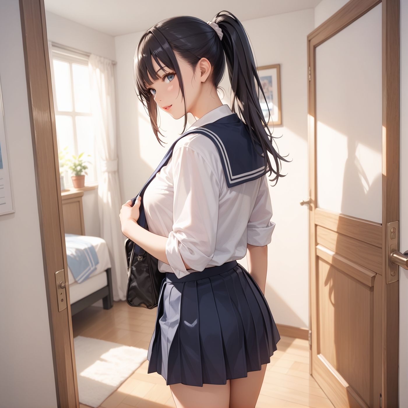 サンプル画像1:大人びた年下の幼馴染と一日お泊り！？【制服からの美麗な全身収録？】(ロールスロイス) [d_499656]