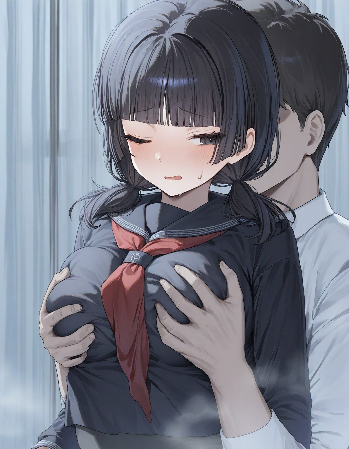 サンプル画像2:巨乳ロリJKを保健室で連続種付け(実用性) [d_499661]