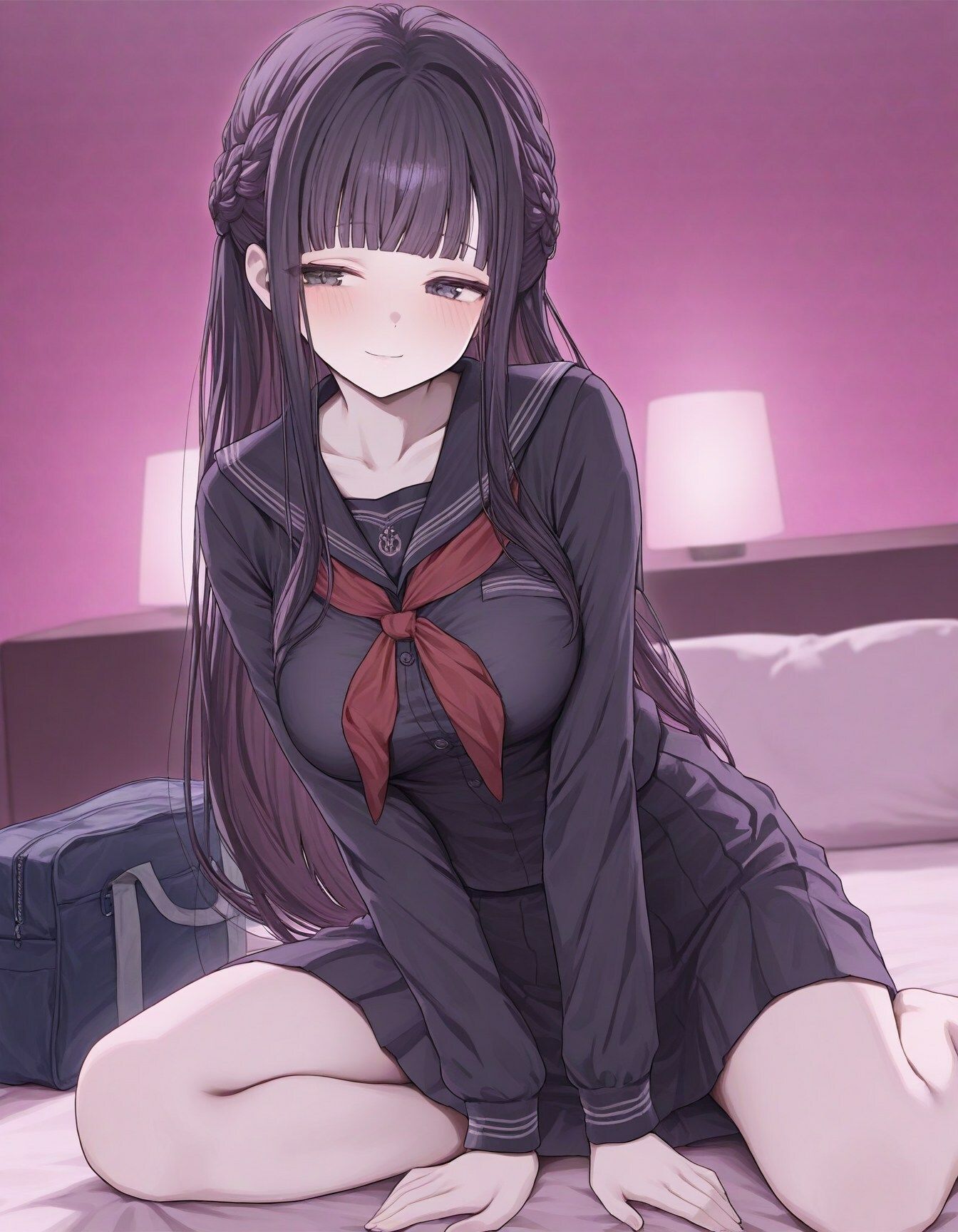 サンプル画像1:清楚系ビッチJKとラブホで連続生ハメ(実用性) [d_499830]