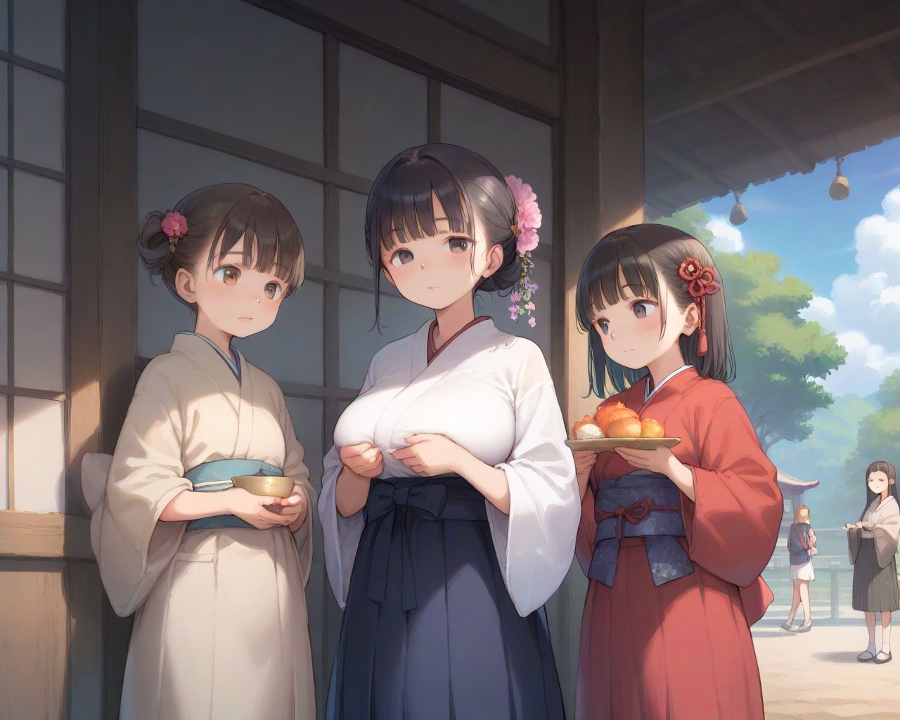 サンプル画像3:ロリ巨乳巫女ハーレムCG集【228枚】(ピチッとアワビ) [d_499871]