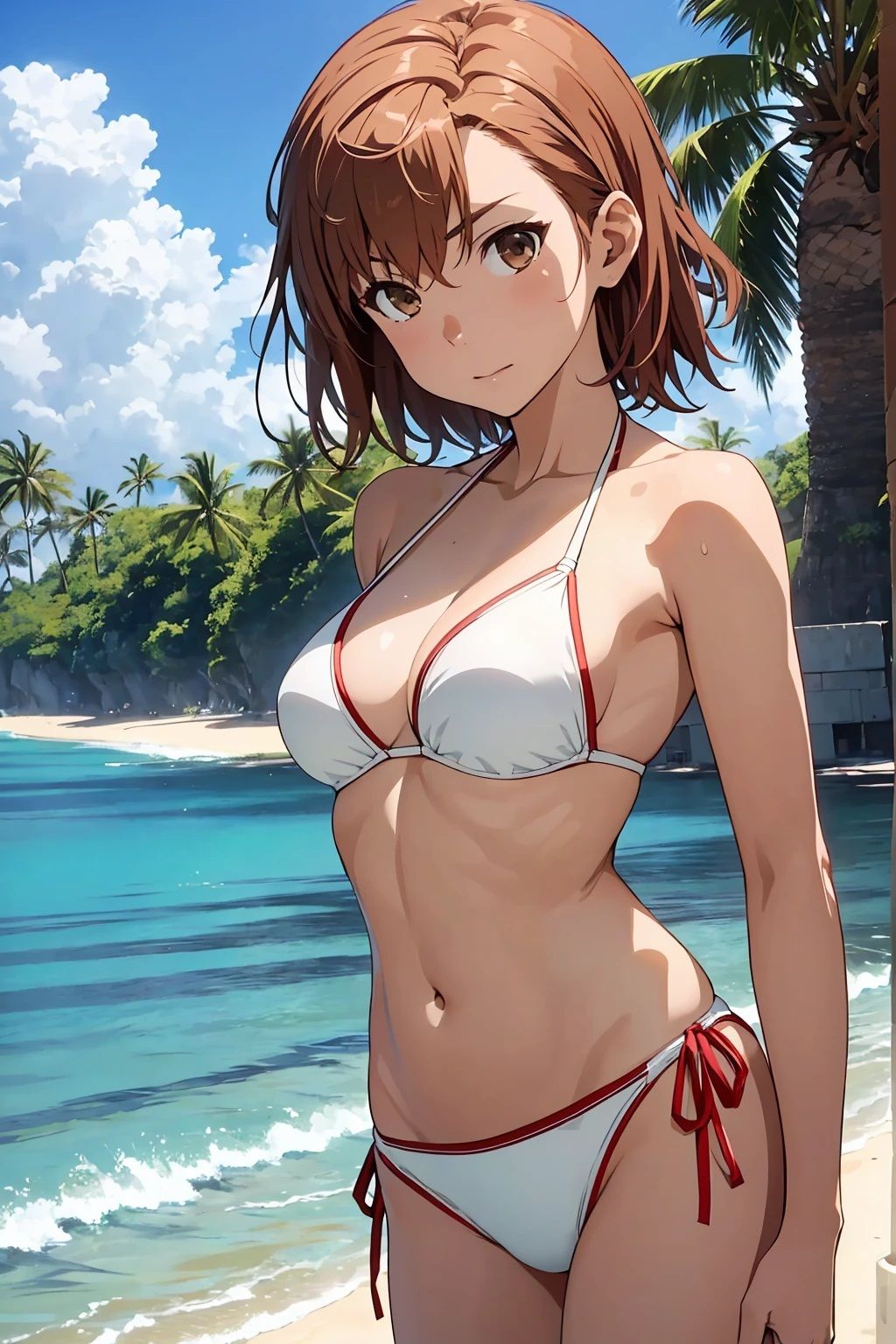 サンプル画像2:御坂〇琴  白ビキニ(ひぐまアート) [d_500007]