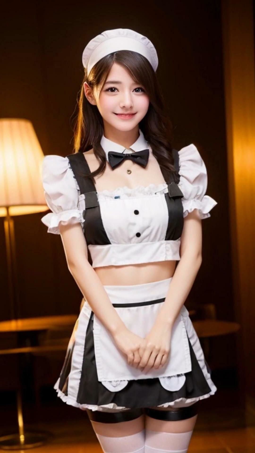 サンプル画像2:裸になあれ！  かわいい美人店員さん編メイド服ダンス1(浜辺  竜) [d_500206]