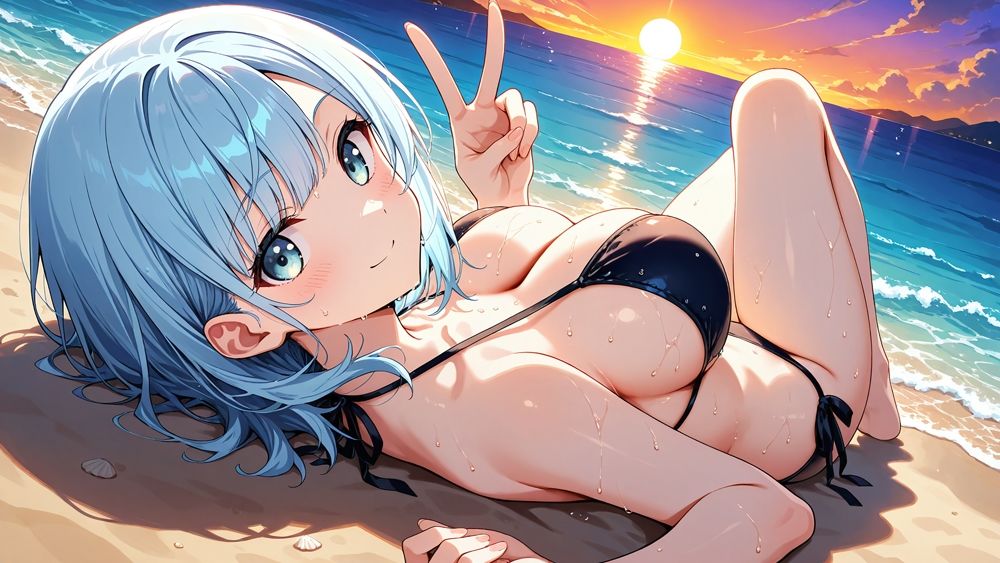 サンプル画像3:巨乳グラビアモデルがリゾートで孕ませ撮影【4K】(御一堂) [d_500307]