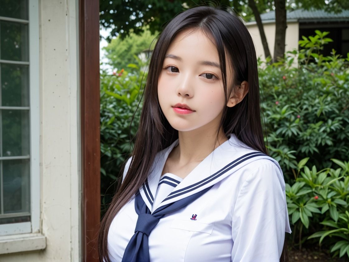 サンプル画像1:学園一の美少女と中出しセックス(かれんのAI実写研究所) [d_500384]