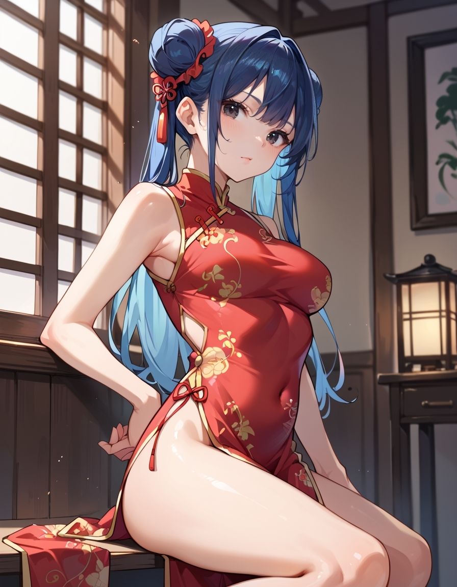 サンプル画像1:チャイナドレスのボディライン -誘惑と美学-(甘艶工房) [d_500506]