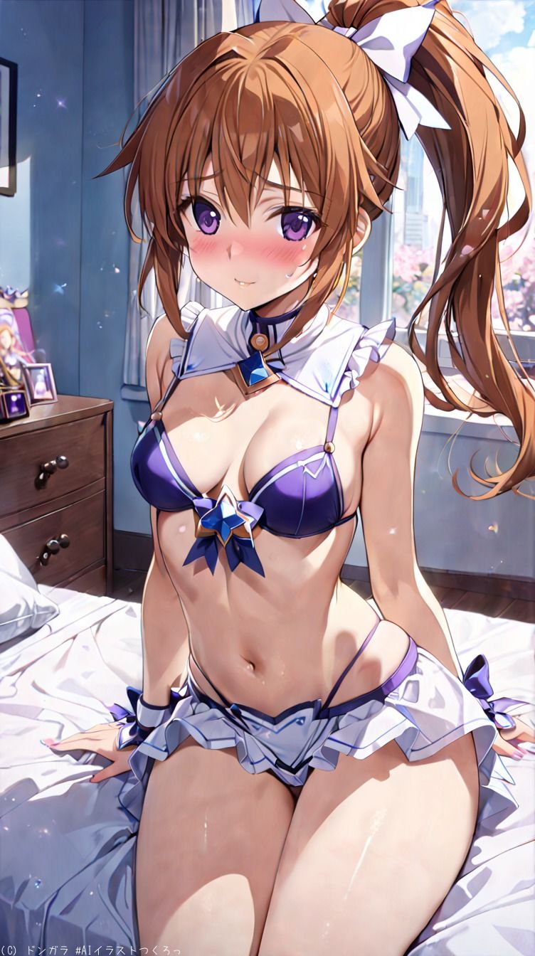 サンプル画像1:AIイラストCG集40  高町なのは(ドンガラAI美少女イラスト支部) [d_500614]