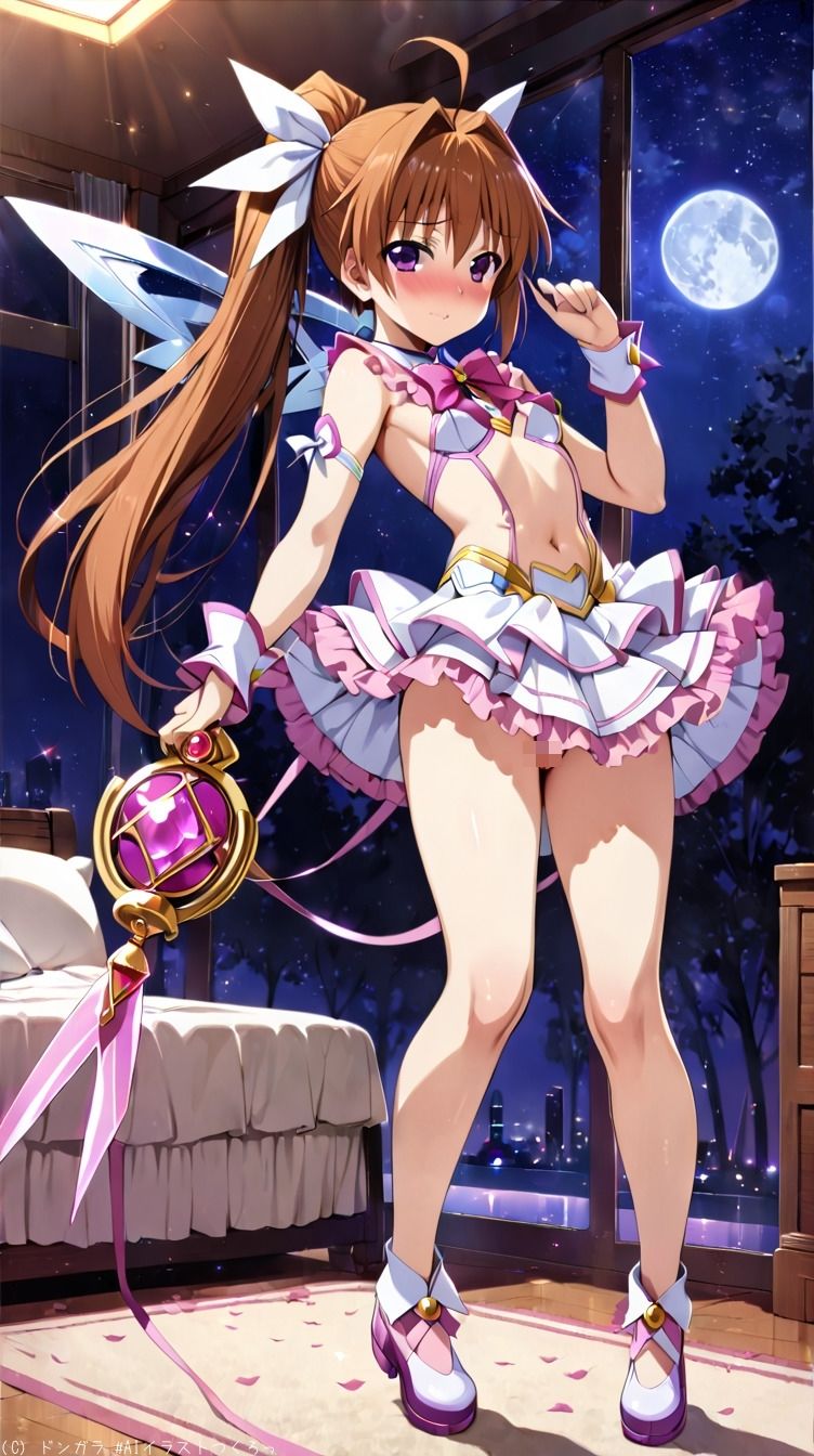 サンプル画像3:AIイラストCG集40  高町なのは(ドンガラAI美少女イラスト支部) [d_500614]