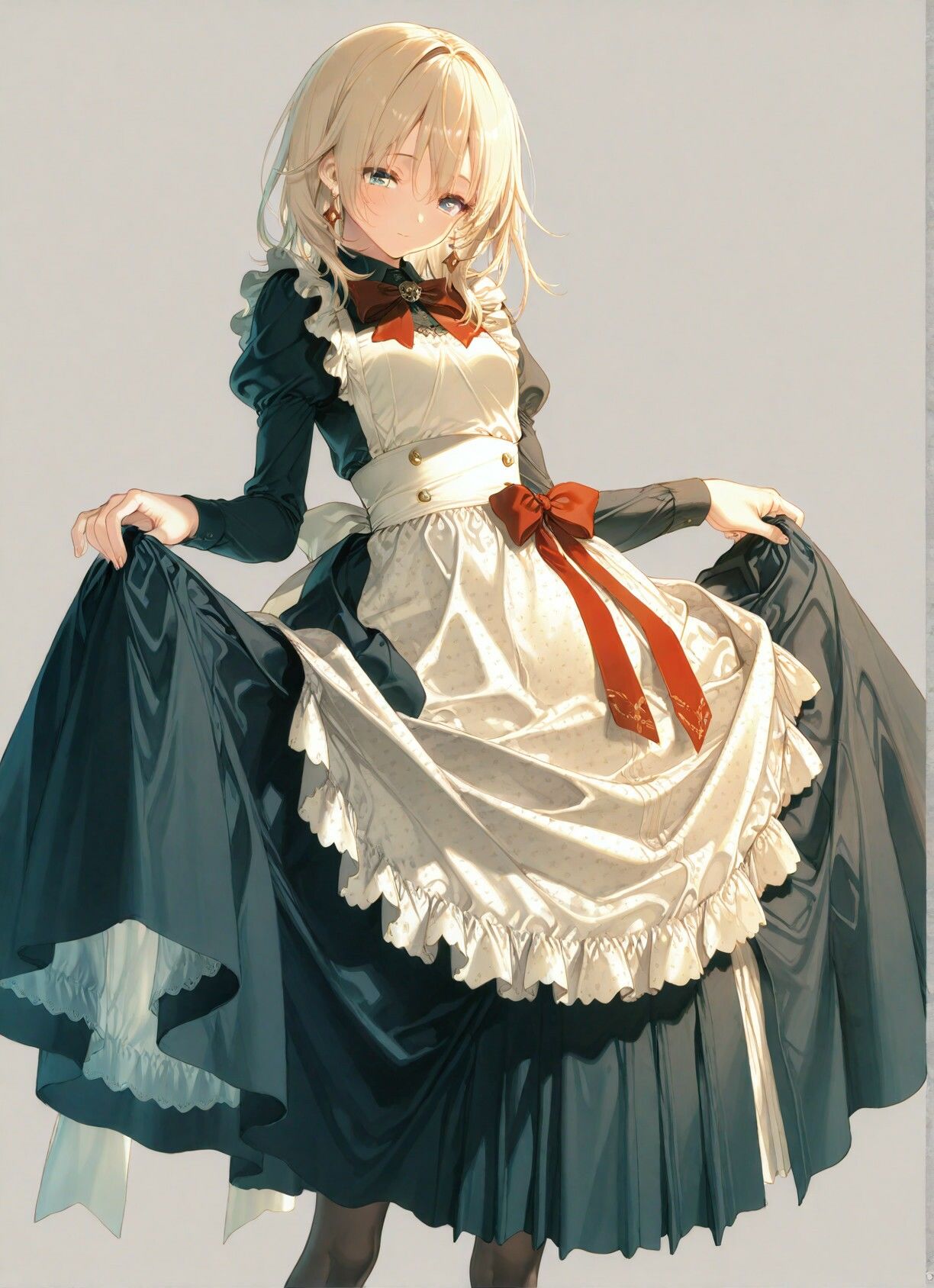 サンプル画像1:可憐なトラディショナルメイドさんと甘いひと時(AIsolva) [d_500619]