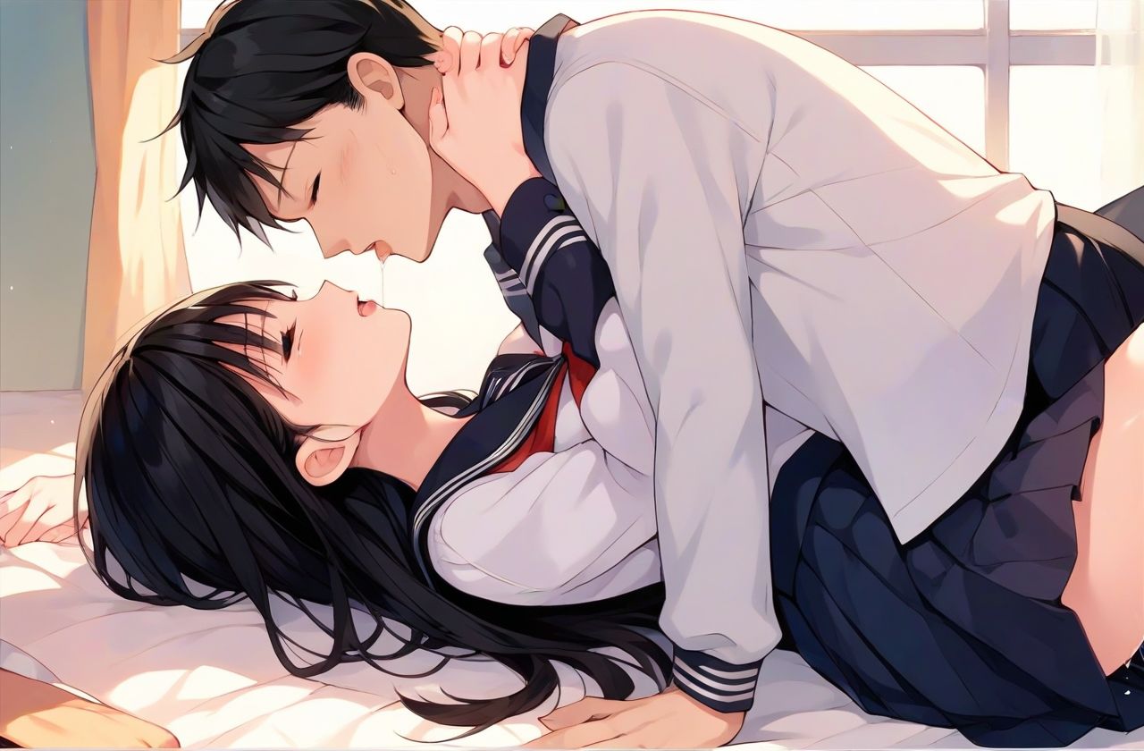 サンプル画像1:汚れを知らない純粋制服美少女は担任教師に好き放題犯●れて痙攣するほどイキ狂いチ〇ポ依存症になった(ヤーコン) [d_500648]