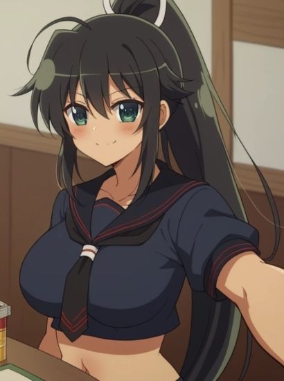 サンプル画像1:閃乱カグラの焔から送られてきた自撮り写真(自撮りサークル  イカスミ工房) [d_500663]