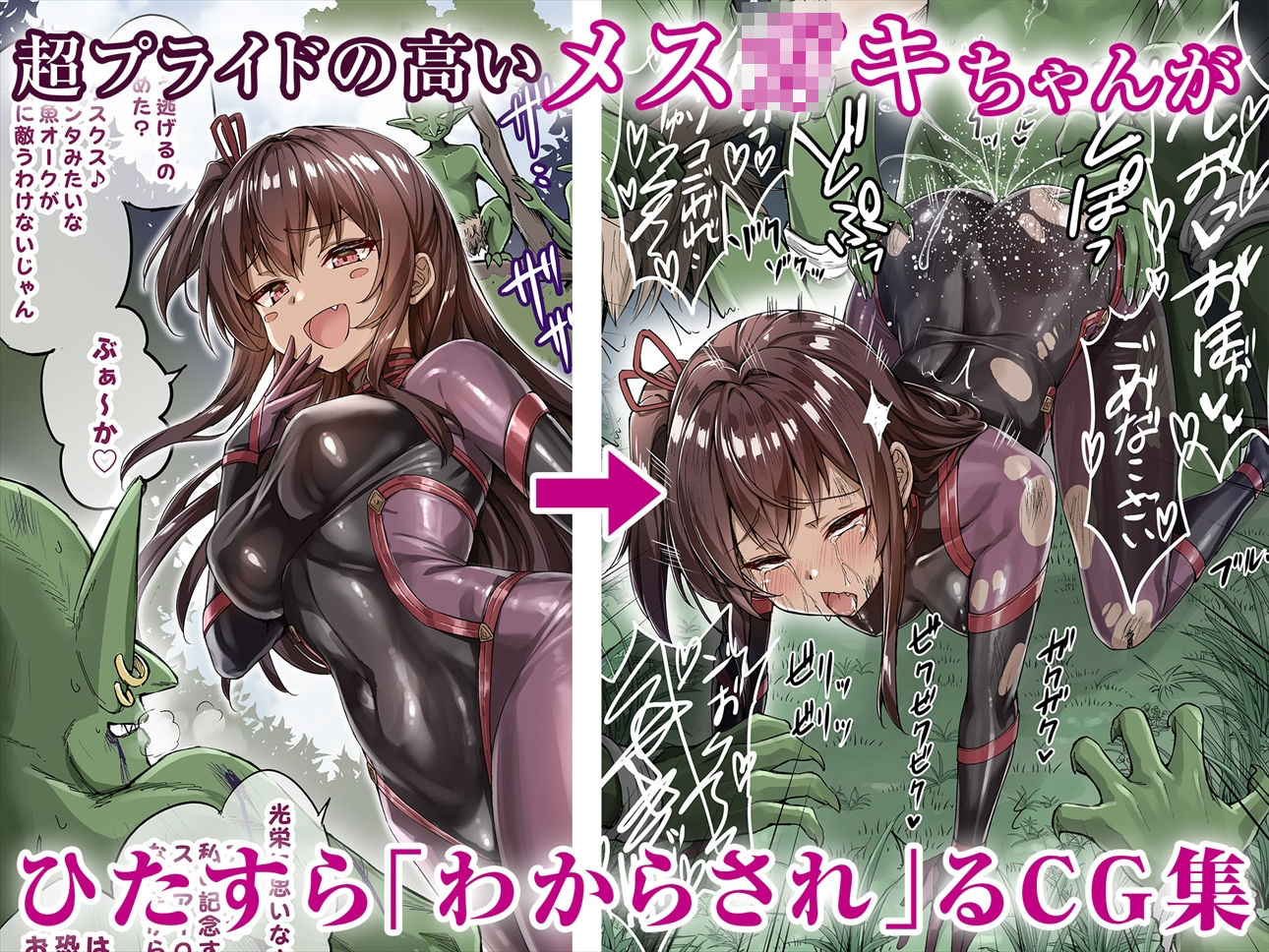 サンプル画像1:メス○キ＆くっころ くノ一姉妹〜即堕ちゴブリン完全敗北〜 ［CG＋音声 ］完全版(KOYUKI屋) [d_500759]