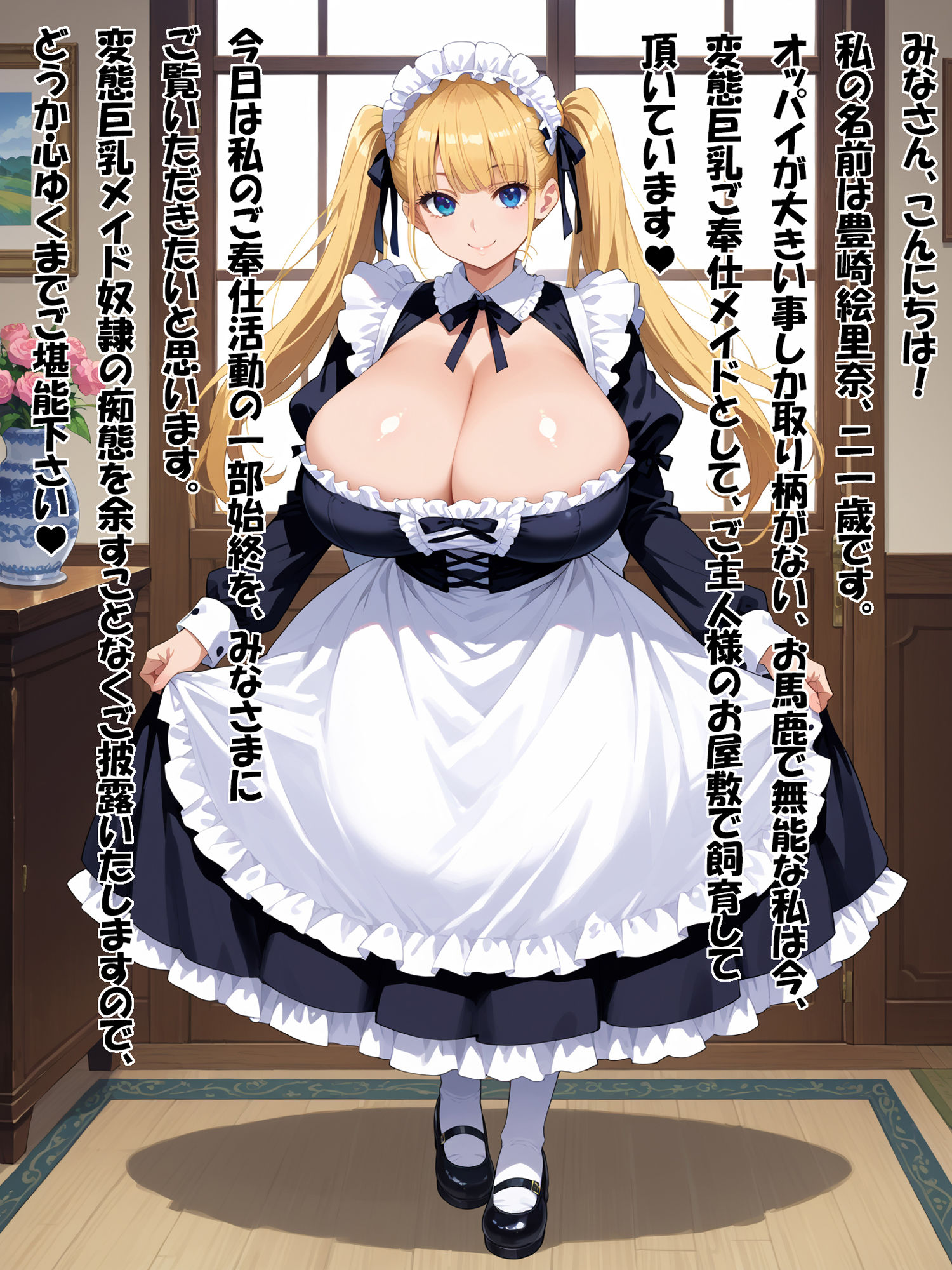 サンプル画像1:変態巨乳メイド:豊崎絵里奈 爆愛ご奉仕奴●生活日記(神楽屋) [d_500796]