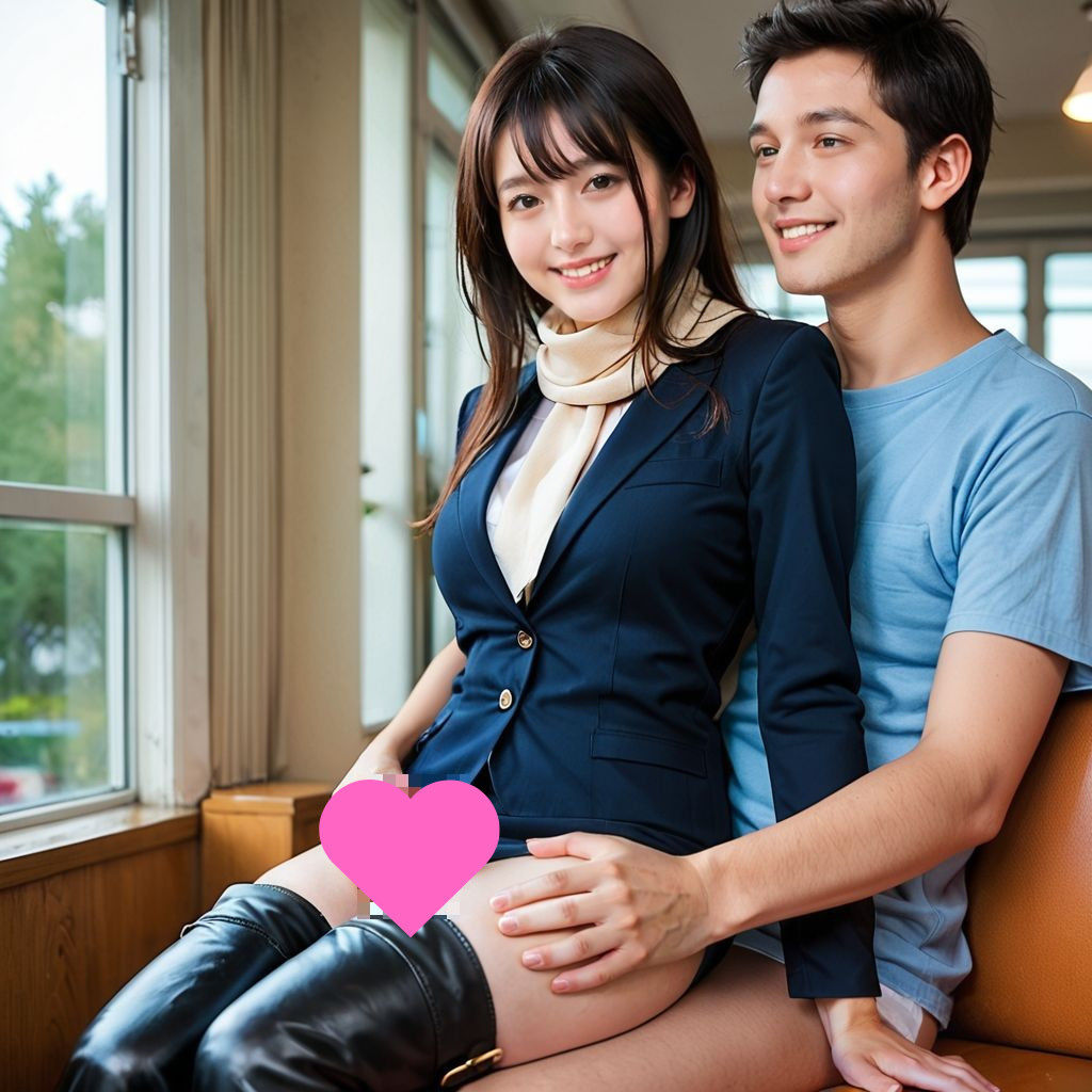 サンプル画像2:【ニーハイブーツ美女】ももコキ/ひざコキ/素股プレイ画像集(AI美エロ) [d_500821]