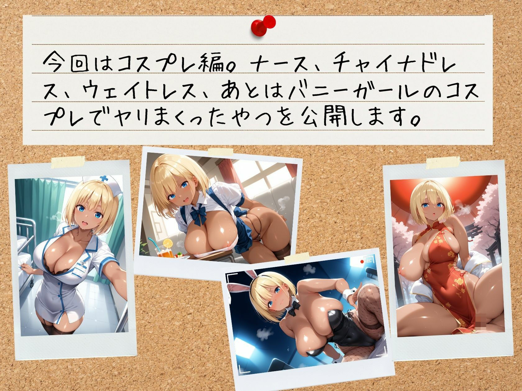 サンプル画像2:セフレの生ハメ写真公開します 金髪ショート爆乳黒ギャル 〜エリカ（21）〜 コスプレ編(J Butterfly) [d_500877]